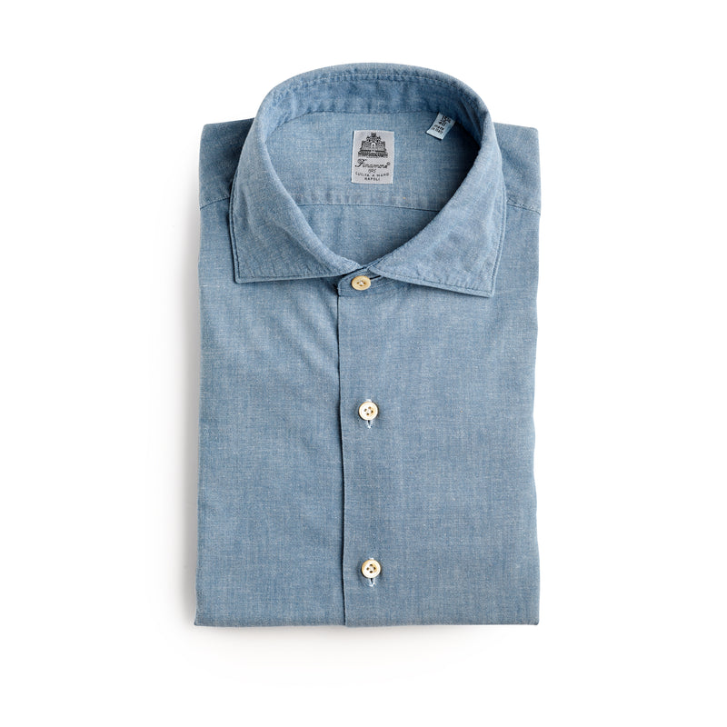 Finamore Weekend Chambray Shirt with No ...